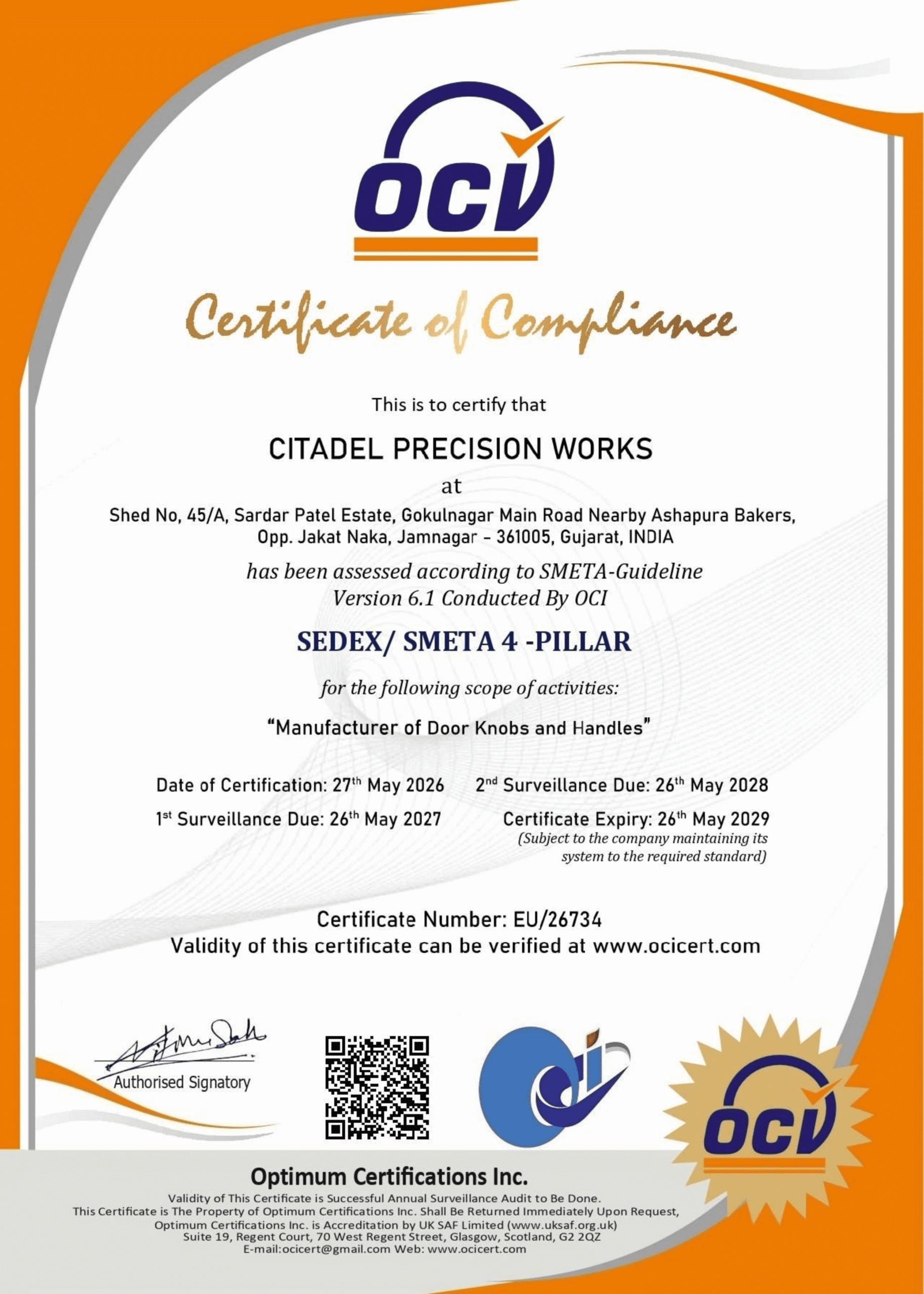 SEDEX / SMETA 4-Pillar