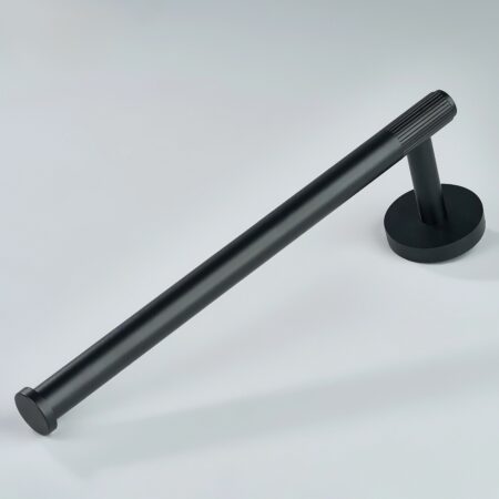 Luma Linear knurled Brass Towel Holder - Black