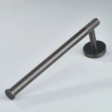 Luma Linear knurled Brass Towel Holder - Gunmetal