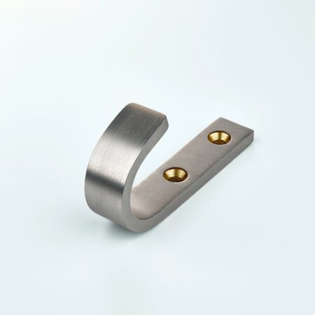 Halo Solid Brass Regular Wall Hook - Silver