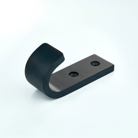 Halo Solid Brass Wide Wall Hook - Black