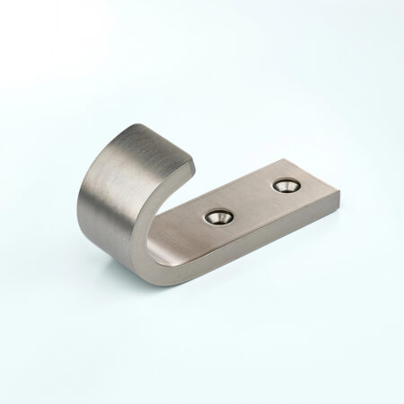 Halo Solid Brass Wide Wall Hook - Silver