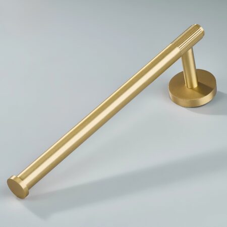 Luma Linear knurled Brass Towel Holder - Gold