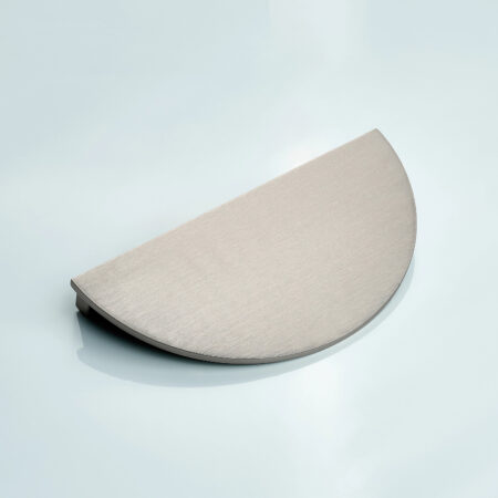 Elsin Half Round Brass Cabinet Pull - Silver