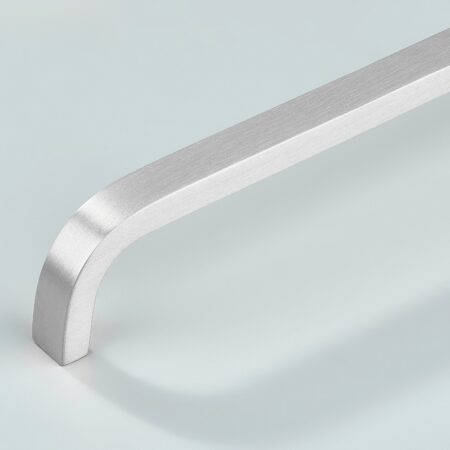 Knytex Curve Brass Cabinet Handle - Silver