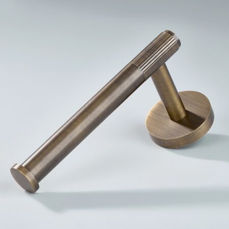 Luma Linear Knurled Brass Toilet Paper Holder - Antique Bronze