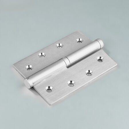 Arcen Lift-Off Rectangle Brass Door Hinges - Silver