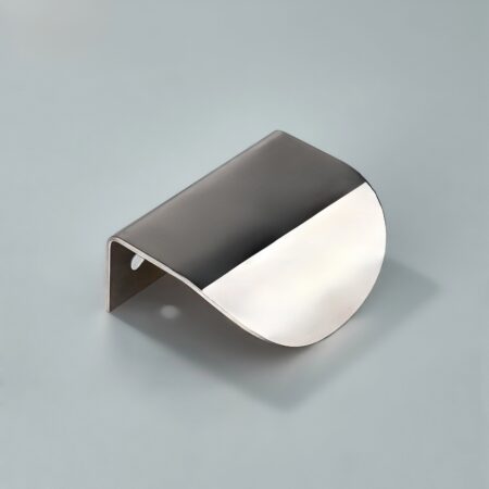 Cresta Brass Curve Cabinet Pull - Polished Nickel