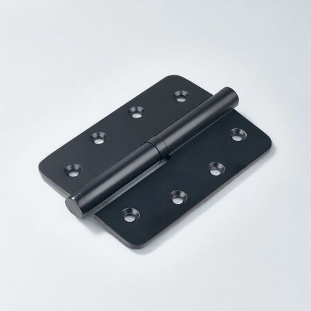 Arcen Lift-Off Rounded Brass Door Hinges - Black
