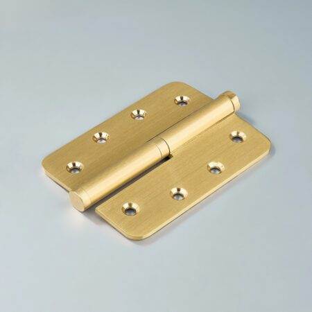 Arcen Lift-Off Rounded Brass Door Hinges - Gold