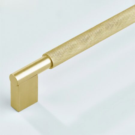 Aion Knurled Brass Cabinet Handle - Gold