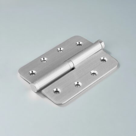 Arcen Lift-Off Rounded Brass Door Hinges - Silver