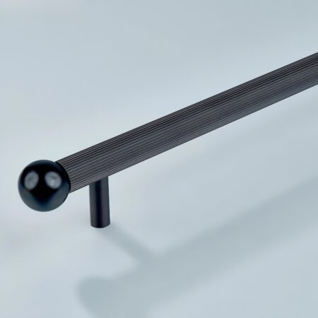 Brillux Linear Knurled Brass Cabinet Handle - Oil Rubbed Bronze