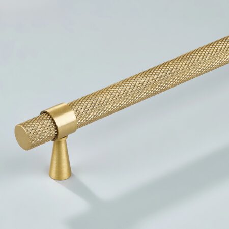 Canyox Knurled Brass Cabinet Handle - Gold