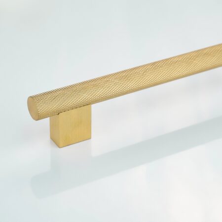 Delvox Knurled Brass Cabinet Handle - Gold