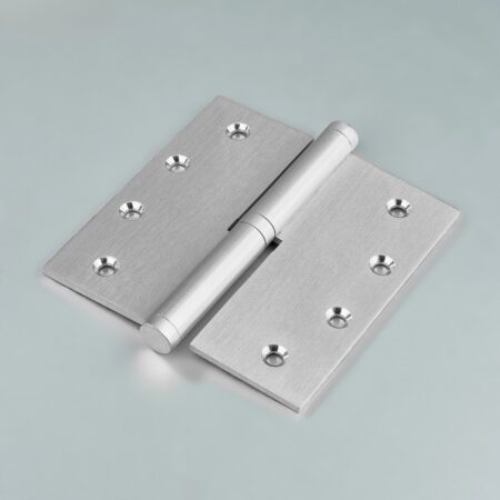 Arcen Lift-Off Square Brass Door Hinges - Silver