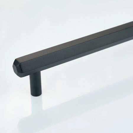 Corvel Hexagonal Brass Cabinet Handle - Black