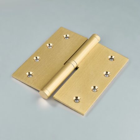 Arcen Lift-Off Square Brass Door Hinges - Gold