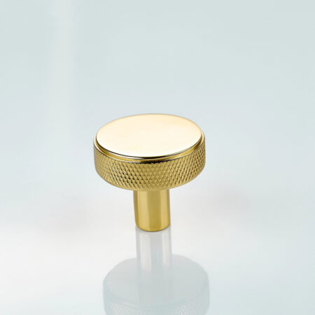 Ambra Round Knob - Polished Brass Lacquered