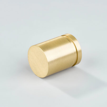 Norra Plain Brass Cylinder Knob - Gold