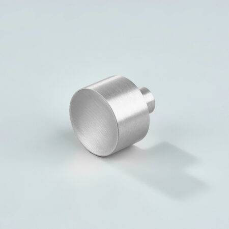 Orlen Solid Brass Round Cabinet Knob - Silver