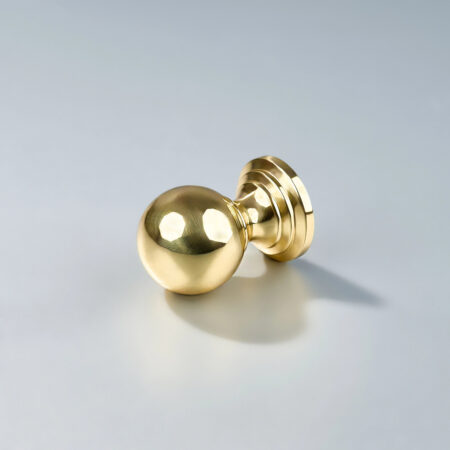 Globen Solid Brass Cabinet Knob - Polished Brass (Lacquered)