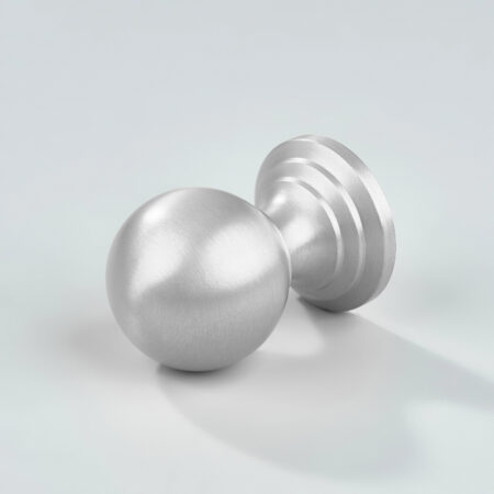 Globen Solid Brass Cabinet Knob - Silver