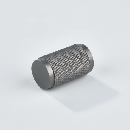 Polo Knurled Brass Cylinder Knob - Gunmetal