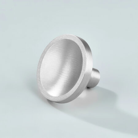 Cael Round Brass Cabinet Knob - Silver