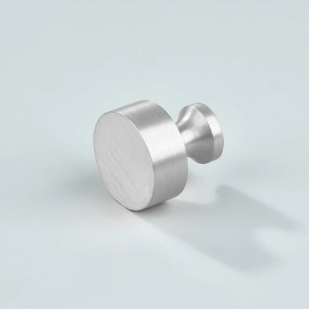 Oryn Round Brass Cabinet Knob - Silver