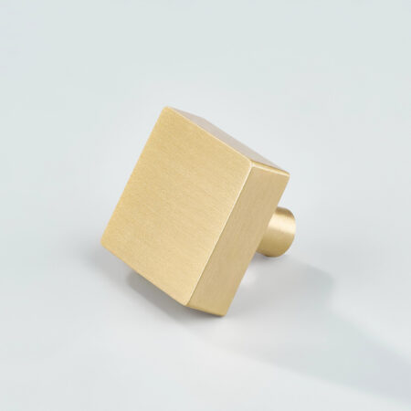 Kyne Square Brass Cabinet Knob - Gold