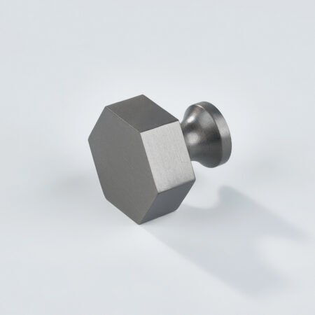 Syen Hexagonal Brass Cabinet Knob - Gunmetal