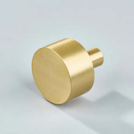 Lund Plain Brass Round Cabinet Knob - Gold