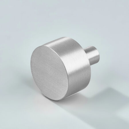Lund Plain Brass Round Cabinet Knob - Silver
