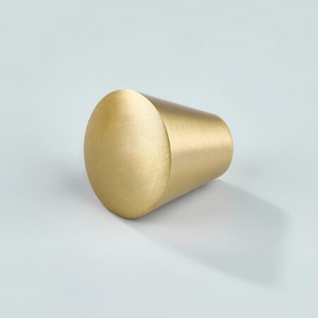 Zorn Cone Solid Brass Cabinet Knob - Gold