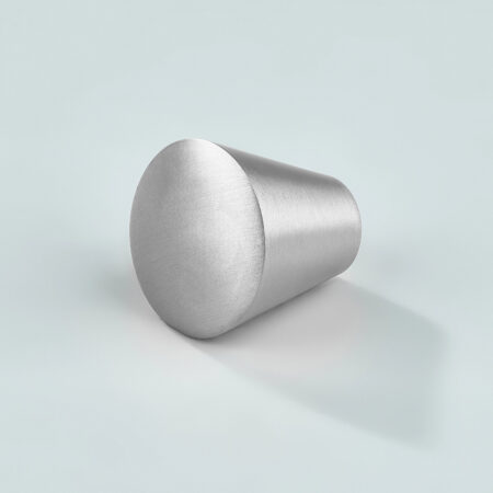 Zorn Cone Solid Brass Cabinet Knob - Silver