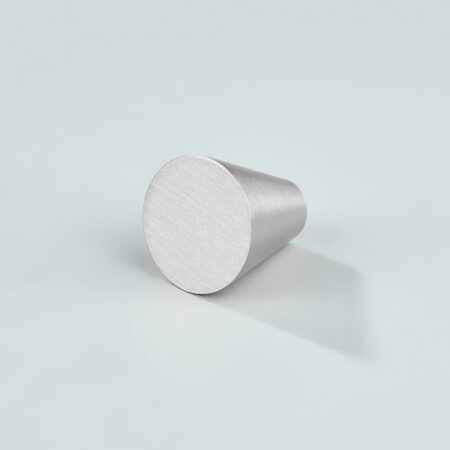 Dusk Cone Solid Brass Cabinet Knob - Silver
