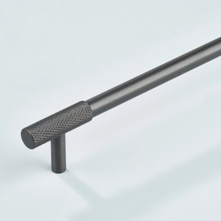 Jorel Knurled Brass Cabinet Handle - Gunmetal