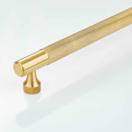 Ivon Knurled Brass Cabinet Handle - Gold