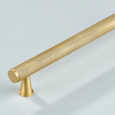 Doyen Knurled Brass Cabinet Handle - Gold