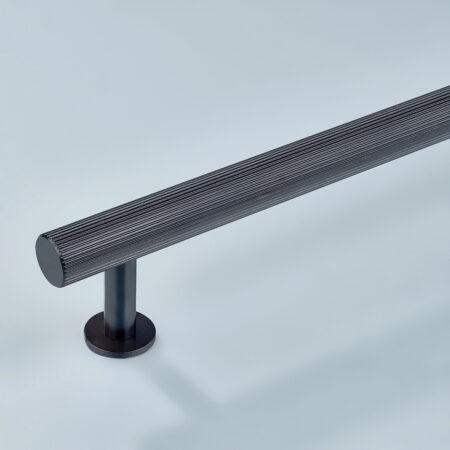 Strel Linear Knurled Brass Cabinet Handle - Oil Rubbed Bronze