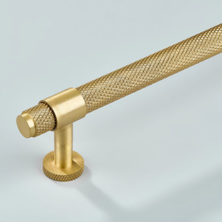 Blanc Knurled Brass Cabinet Handle - Gold