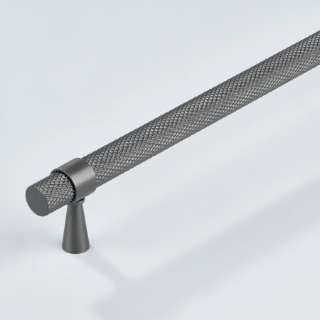 Canyox Knurled Brass Cabinet Handle - Gunmetal