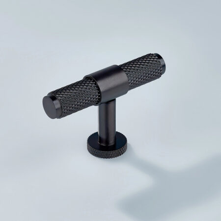 Riven Knurled Brass Cabinet T-Knob - Oil Rubbed Bronze