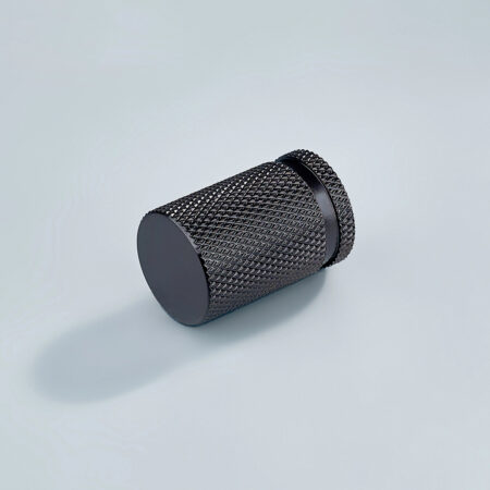 Riven Knurled Brass Cylinder Knob - Oil Rubbed Bronze