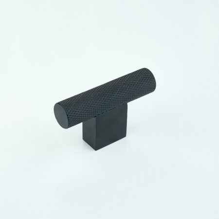 Daxon Knurled Brass Cabinet T-Knob - Black