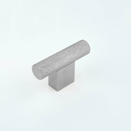 Daxon Knurled Brass Cabinet T-Knob - Silver
